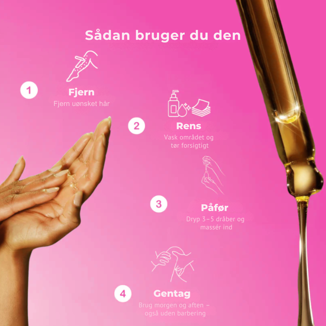 Hårfjerningsolie – Naturligt glat hud uden skraber